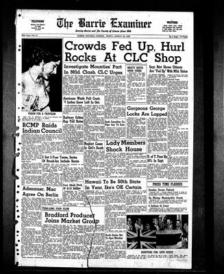 Barrie Examiner, 13 Mar 1959