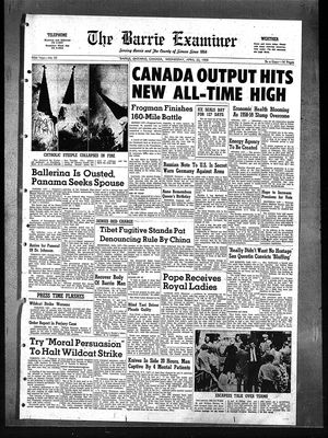 Barrie Examiner, 22 Apr 1959