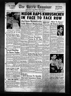 Barrie Examiner, 24 Jul 1959