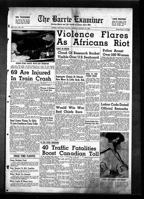 Barrie Examiner, 17 Aug 1959