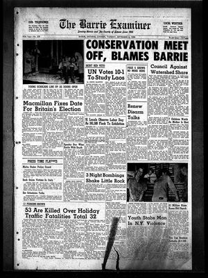 Barrie Examiner, 8 Sep 1959