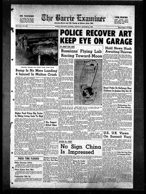 Barrie Examiner, 5 Oct 1959