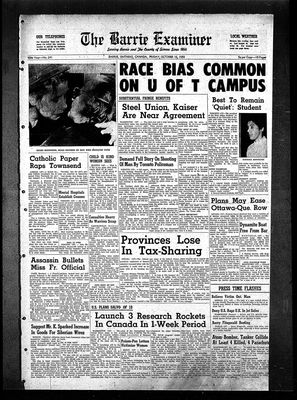 Barrie Examiner, 16 Oct 1959