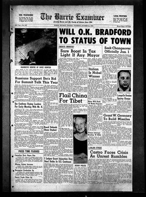 Barrie Examiner, 22 Oct 1959