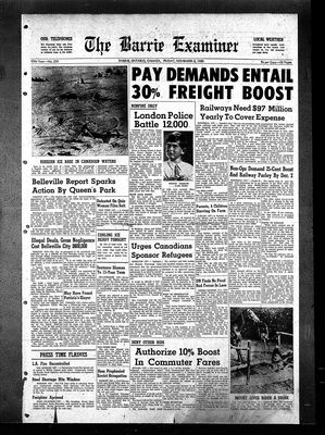 Barrie Examiner, 6 Nov 1959