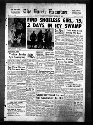 Barrie Examiner, 18 Nov 1959