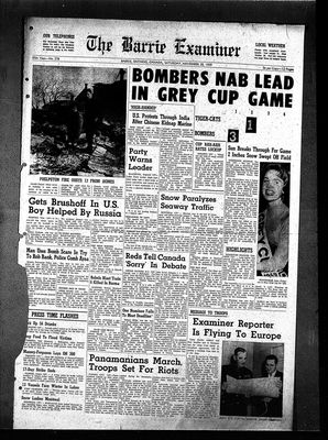 Barrie Examiner, 28 Nov 1959