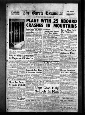 Barrie Examiner, 1 Dec 1959