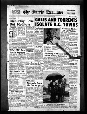 Barrie Examiner, 7 Dec 1959