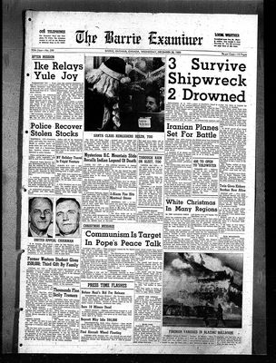 Barrie Examiner, 23 Dec 1959