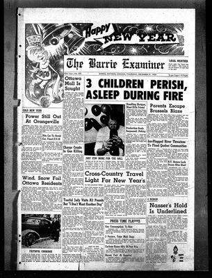 Barrie Examiner, 31 Dec 1959