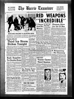 Barrie Examiner, 14 Jan 1960