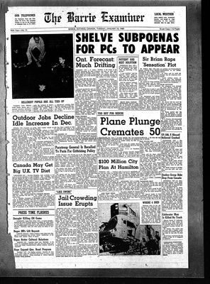 Barrie Examiner, 19 Jan 1960