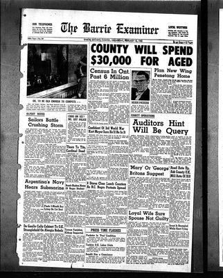 Barrie Examiner, 10 Feb 1960