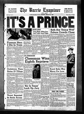 Barrie Examiner, 19 Feb 1960