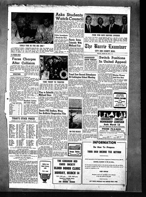 Barrie Examiner, 11 Mar 1960