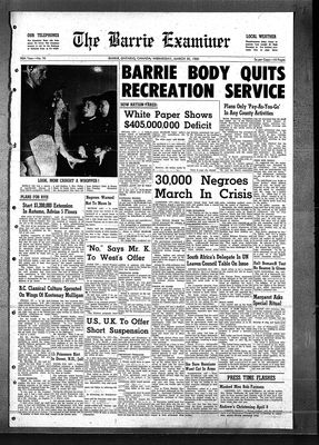 Barrie Examiner, 30 Mar 1960