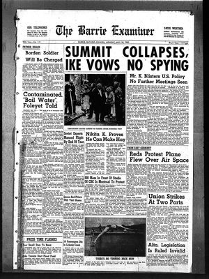 Barrie Examiner, 16 May 1960