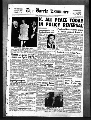 Barrie Examiner, 19 May 1960