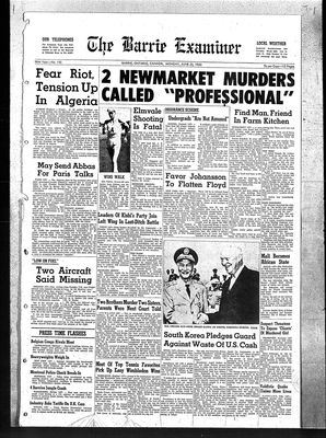 Barrie Examiner, 20 Jun 1960