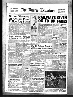 Barrie Examiner, 5 Jul 1960