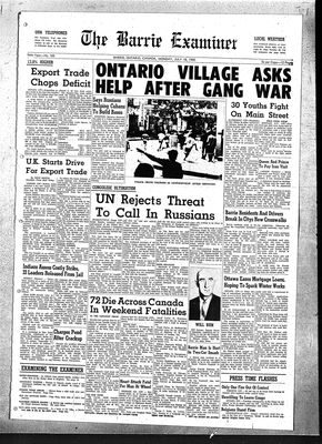 Barrie Examiner, 18 Jul 1960