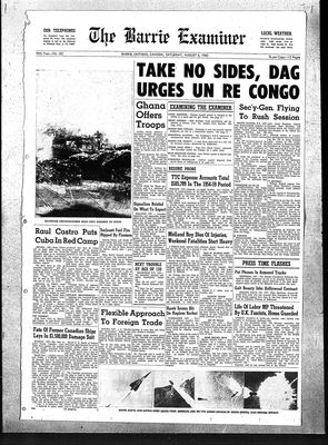 Barrie Examiner, 6 Aug 1960