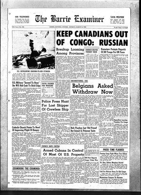 Barrie Examiner, 8 Aug 1960