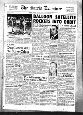 Barrie Examiner, 12 Aug 1960