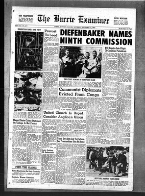 Barrie Examiner, 17 Sep 1960