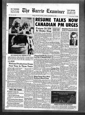 Barrie Examiner, 26 Sep 1960