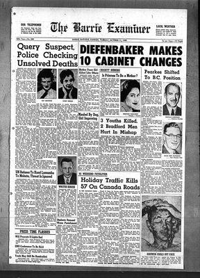 Barrie Examiner, 11 Oct 1960