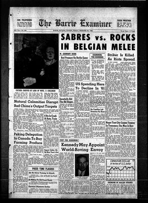 Barrie Examiner, 30 Dec 1960