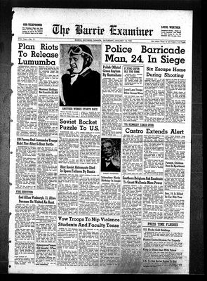 Barrie Examiner, 14 Jan 1961