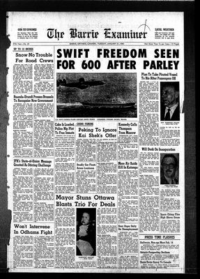 Barrie Examiner, 31 Jan 1961