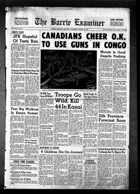 Barrie Examiner, 2 Mar 1961