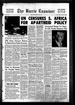 Barrie Examiner, 16 Mar 1961