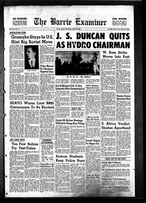 Barrie Examiner, 29 Mar 1961