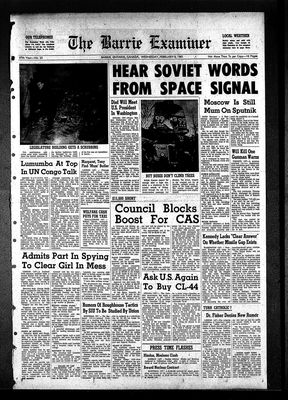 Barrie Examiner, 8 Feb 1961