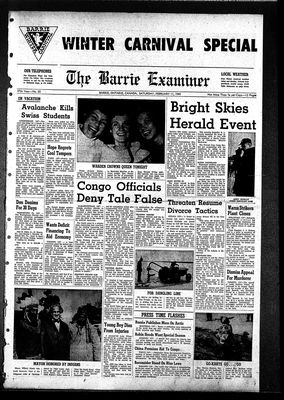 Barrie Examiner, 11 Feb 1961