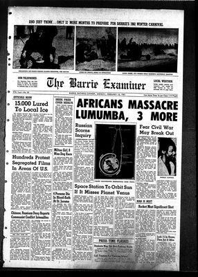 Barrie Examiner, 13 Feb 1961