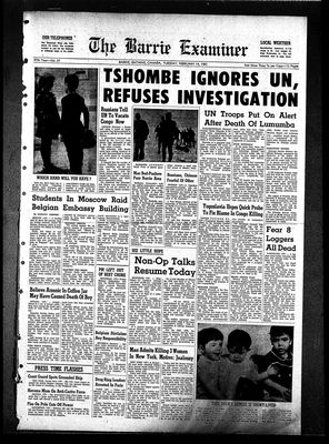 Barrie Examiner, 14 Feb 1961