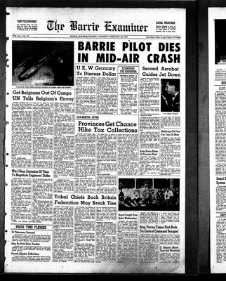 Barrie Examiner, 23 Feb 1961