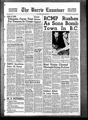 Barrie Examiner, 8 May 1961