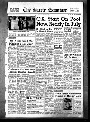 Barrie Examiner, 16 May 1961