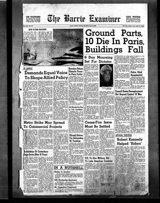 Barrie Examiner, 1 Jun 1961