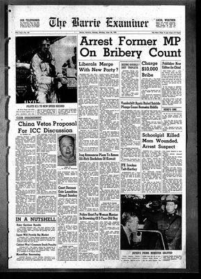 Barrie Examiner, 26 Jun 1961