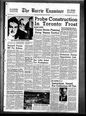 Barrie Examiner, 27 Jun 1961