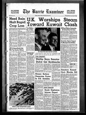 Barrie Examiner, 29 Jun 1961