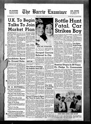 Barrie Examiner, 31 Jul 1961